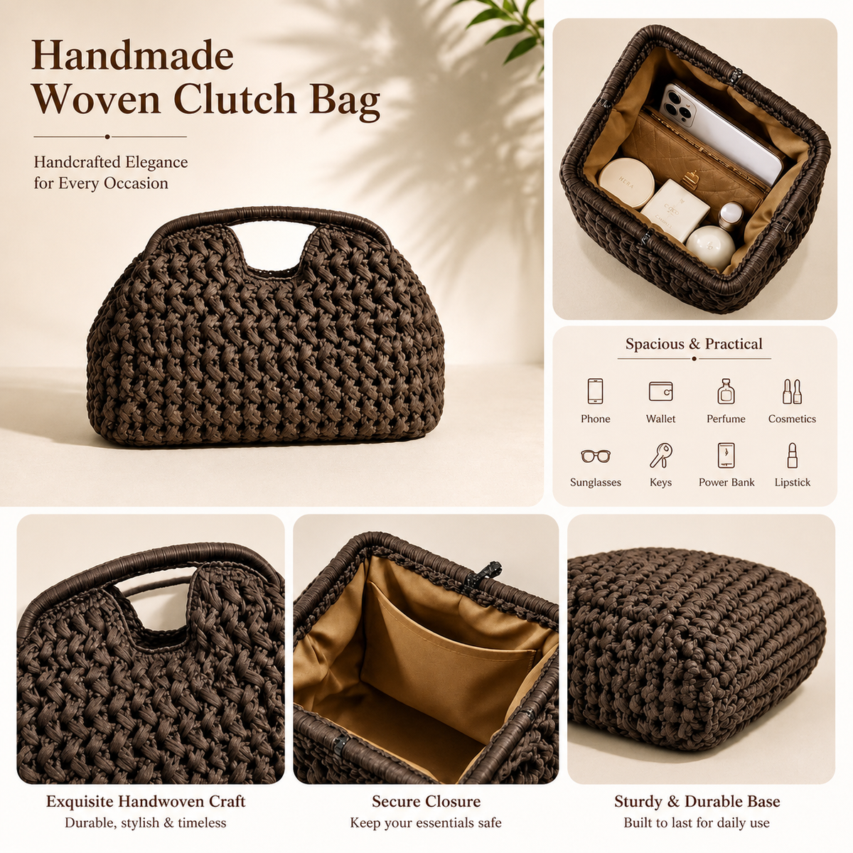 Palma™ Woven Clutch Bag