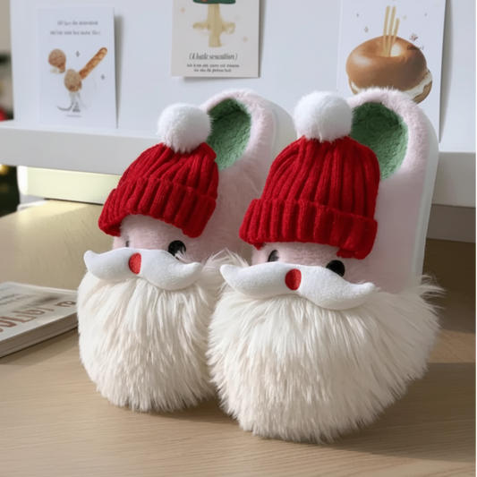 Cozy Christmas Santa Slippers