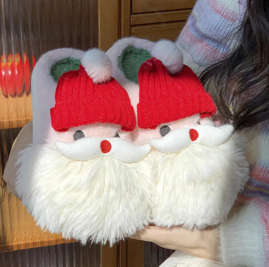 Cozy Christmas Santa Slippers
